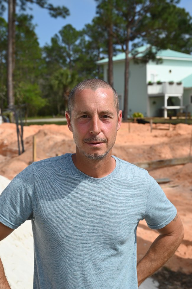 Mike Bultna construction professional at custom home job site by EZ Modern Homes Pensacola FL-optimized