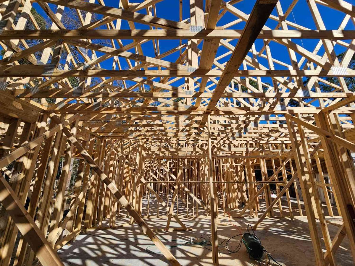 detailed roof truss and wall framing by EZ Modern Homes in Pensacola FL The Lafon-optimized-optimized