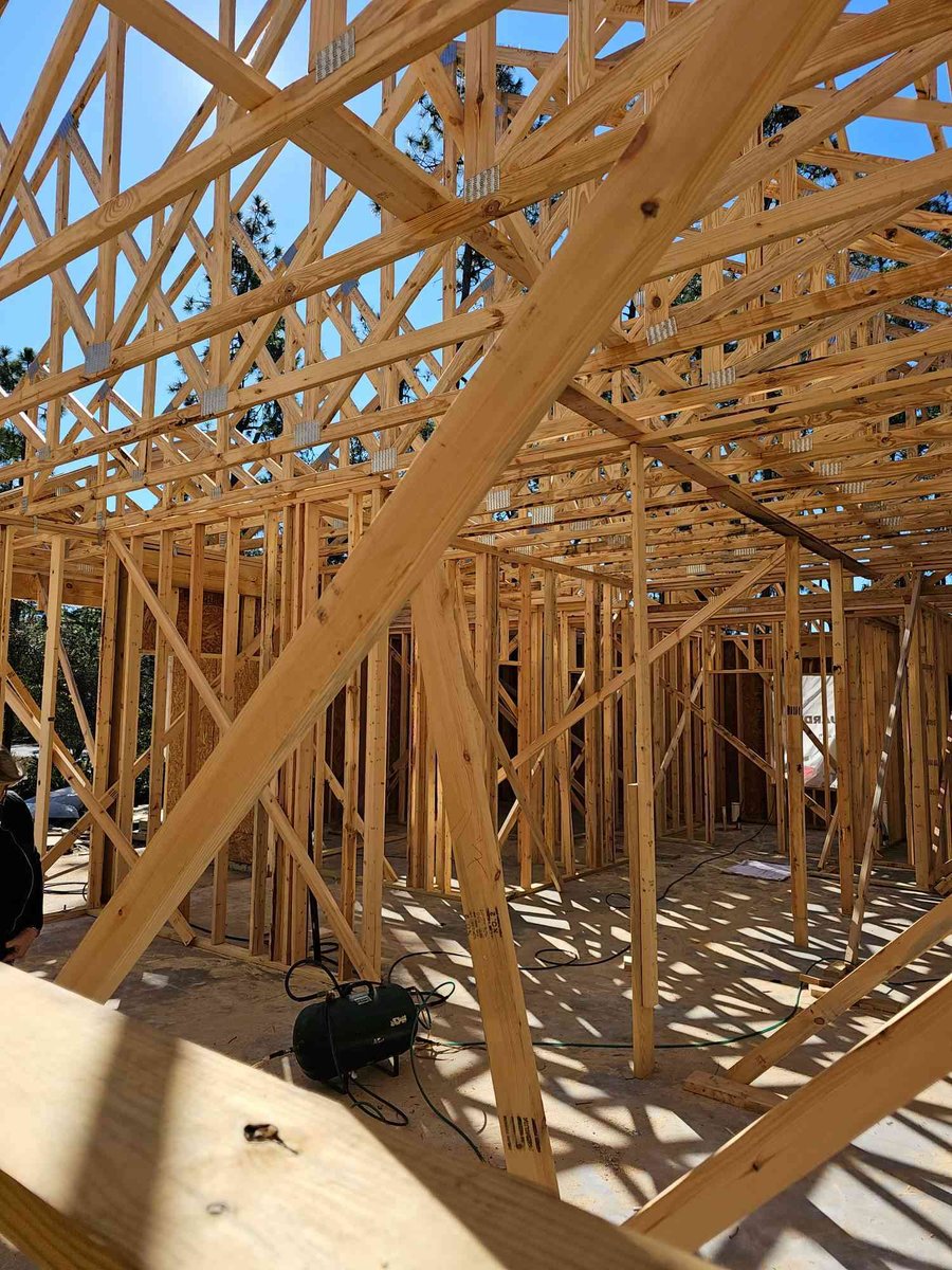 interior wood framing structure of custom home by EZ Modern Homes in Pensacola FL The Lafon-optimized-optimized